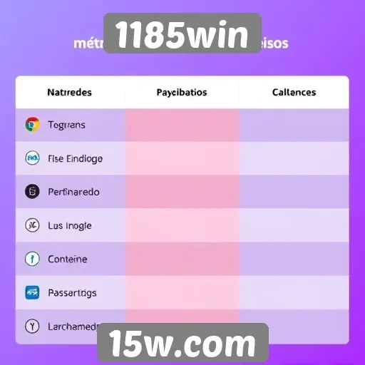 Métodos de pagamento disponíveis no 1185win